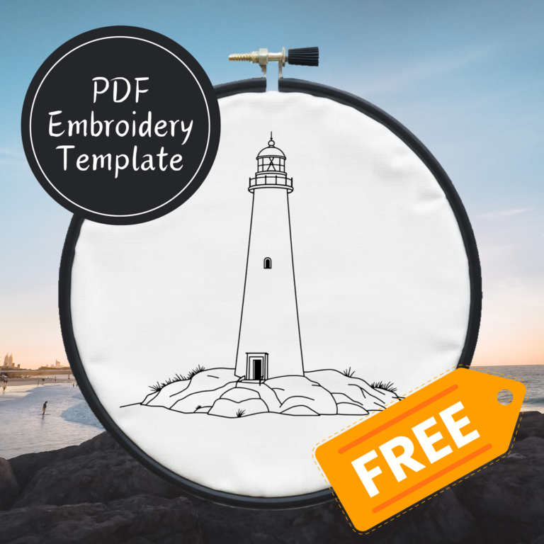 Free Lighthouse Embroidery Pattern