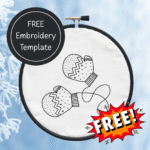 Free Mittens Embroidery Tempalte